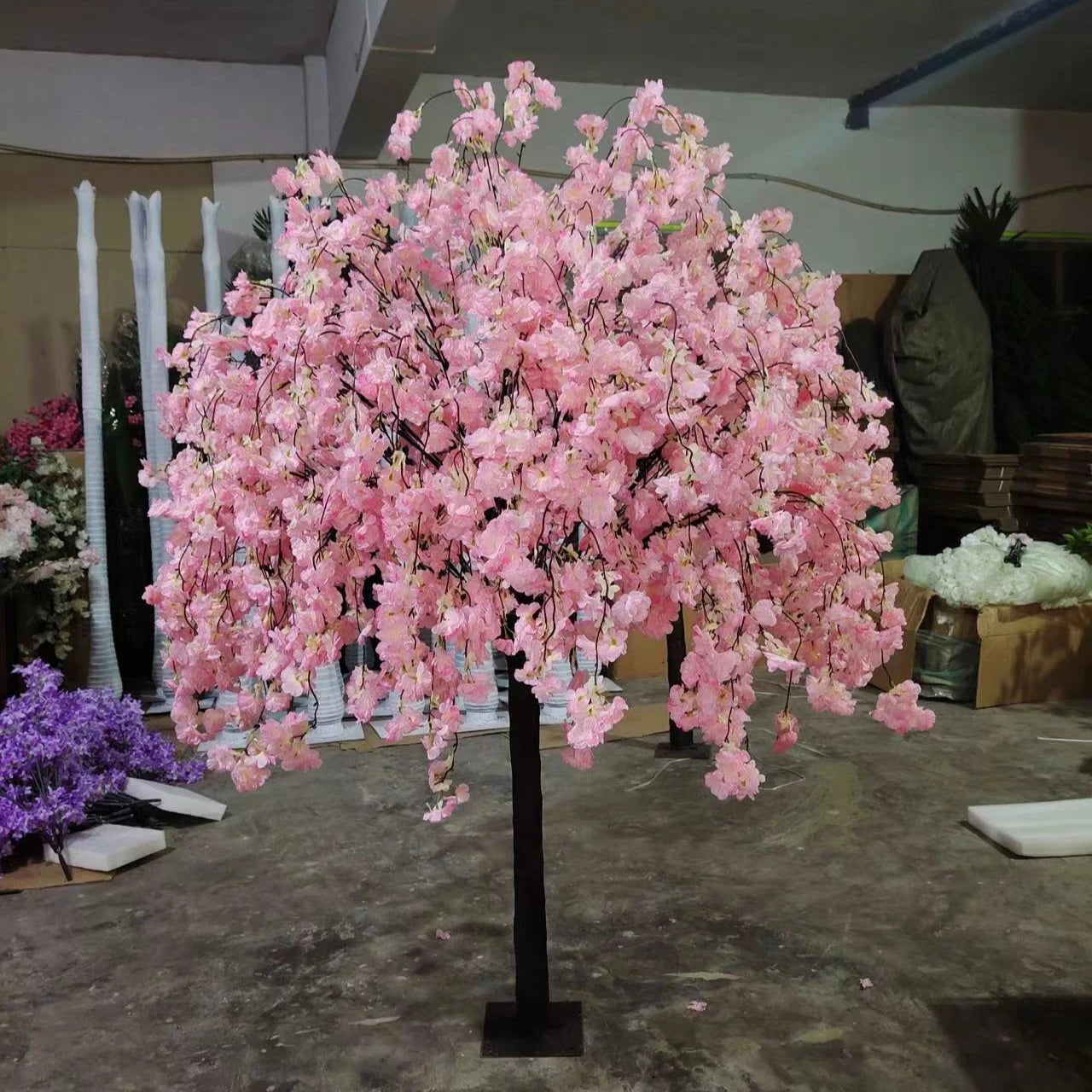 O-X4751 Wholesale High Simulation Cherry Blossom Tree Home Wedding Decoration Artificial Cherry Blossom Tree Table Centerpiece
