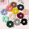 Qiyue New Fashion Chiffon Candy Color Seersucker Girl Women Wild Cute Scrunchies for Hair