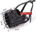 Heavy Duty Dog Muzzle Cage Adjustable Bite Proof & Anti-Collision Breathable Safety Mask for Large/Medium Dogs Training