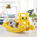 Feelbaby Indoor Plastic Playhouse for 2-8 Years Old Kids Multi-Function Deformation Rocking Horse Slide Adventure Park Garden