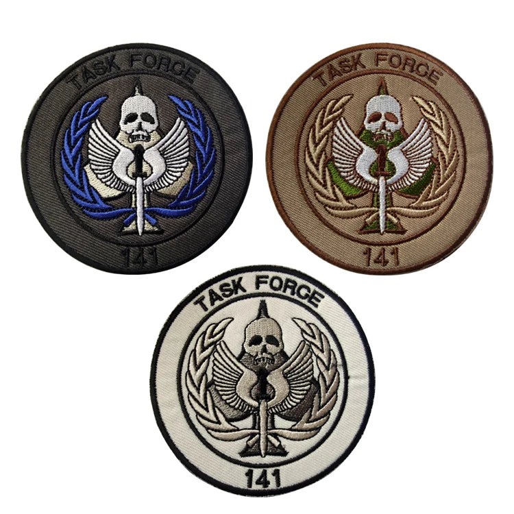 141 Task Force Embroidered Patches Outdoors Logo Badge Hook Loop Felt Iron-On Sew-On Clothing Garments Accessories Rhinestones