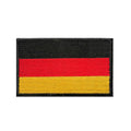 Customized 3D German Flag Chenille Fabric Embroidered Patch Lace Decoration Soft Quality Hook Loop Backing Heat Cut Border