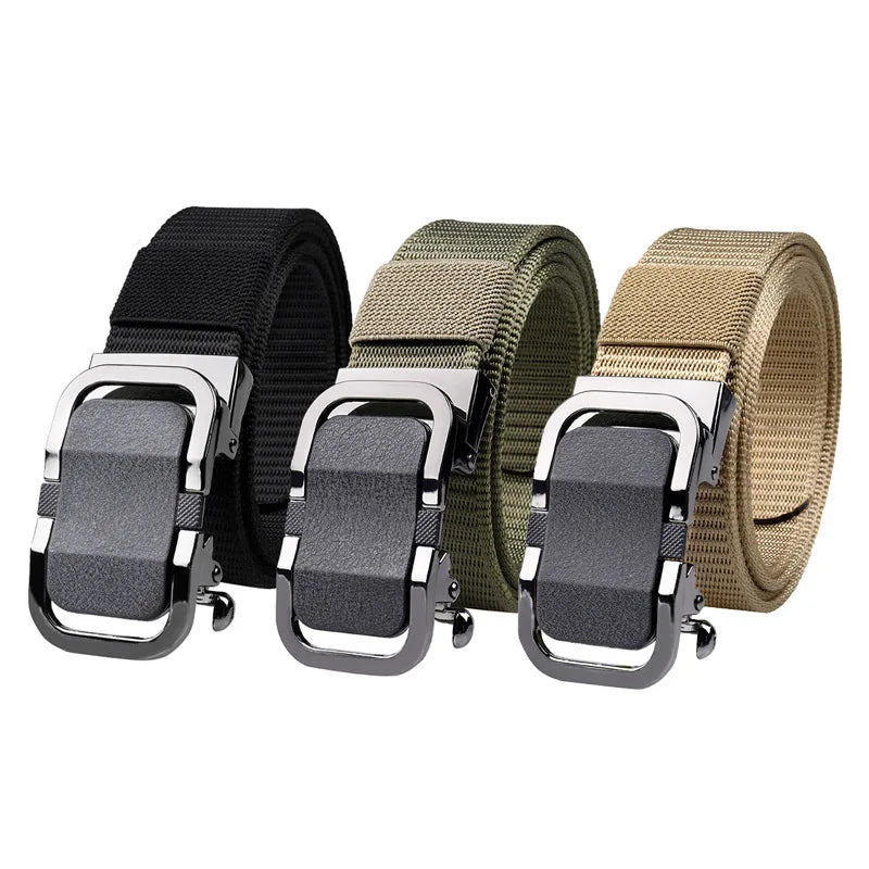 Alloy Buckle Outdoor Tactical Belt Fashionable Comfortable Canvas Belt Men's Popular Woven Pants Belt