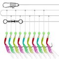 10pcs/set Multi Colors Fish Skin Luminous Beads Sabiki Carp Fishing String Hook