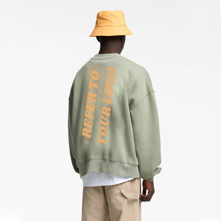 E220443 Custom Hoodie Streetwear Loose Men Crew Neck OEM Wholesale Manufacturer Sports Plain Color Men's Hoodie Sweatshirt