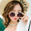 Lucky BL112 New Children Fashion Flower Sunglasses Retro Round Kids Metal Frame Sunglasses Shades
