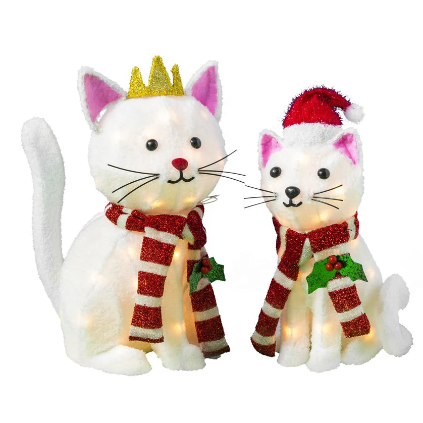 New Arrivals Led 3D Cat Acrylic Zoo Animal Ornaments Gift Light Christmas Motif Lights for Outdoor Decoration