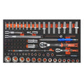 KAFUWELL SS0238E Professional 81 Pcs 7 Drawers Tool Box Garage Tool Chest Trolley Storage Tool Cabinet for Mechanic User
