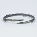Men Silver Plating Fashion Open Cuff Retro Thorn Bangle Bracelet Barbed Jewelry