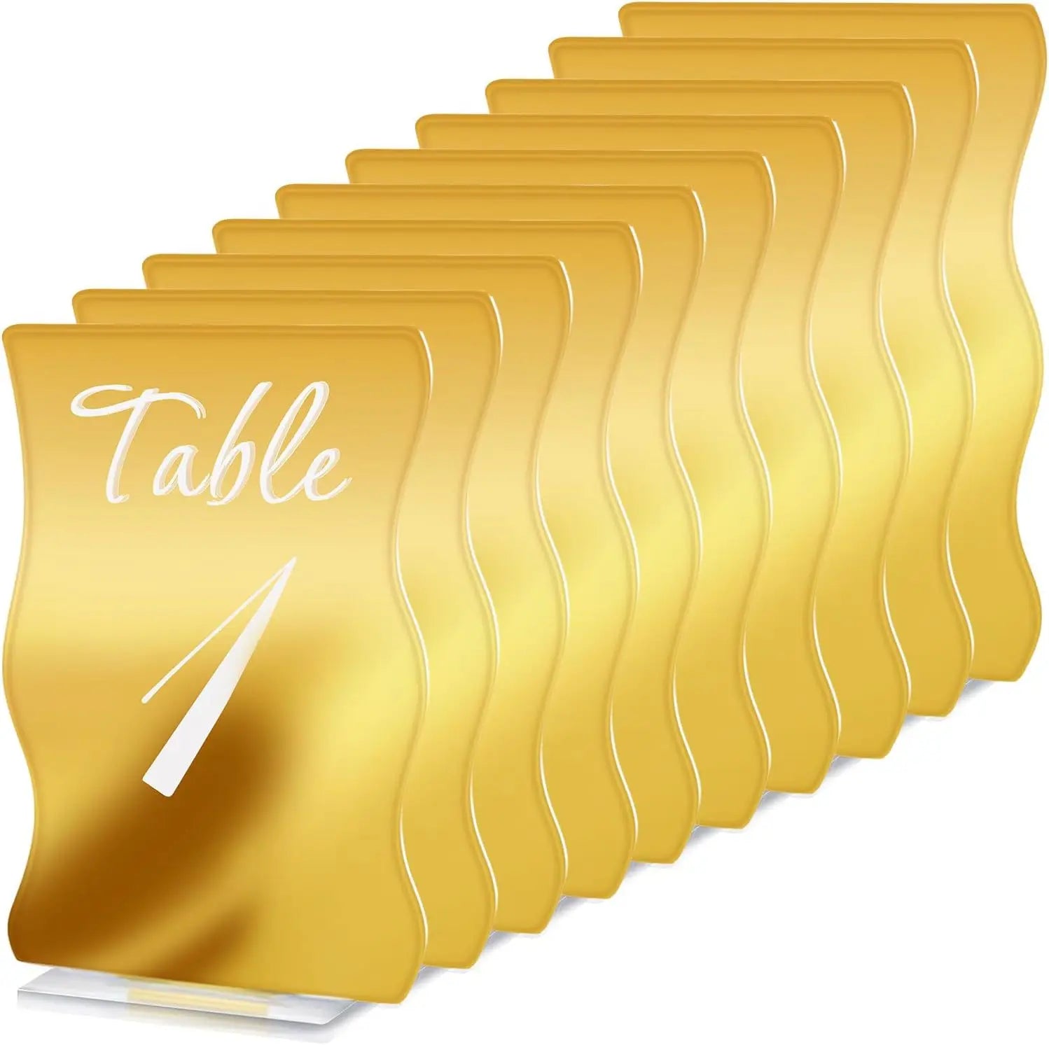 Acrylic Gold Silver Hollow Mirror Table Number Wedding Table Number DIY Party Table Numbers