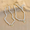 Custom Baroque Mother of Pearl Pendant Necklace Initial Letter Charm Trendy Style for Weddings Parties Engagements Anniversaries