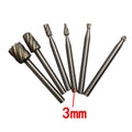 6Pcs 3mm Routing Router Bits Grinding Burr Rotary Tool for Wood Carving