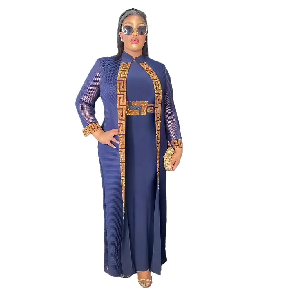 Unique African Women Dress a Clothin African Dress Luxurious Rhine Stone Decoration African Top