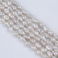 AA 12-14mm Natural White Baroque Shape FreshWater Pearl Strand