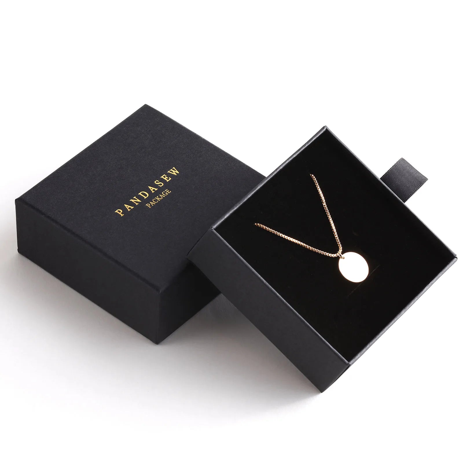 PandaSew Custom Logo Printed Jewelry Box Sets Gift Ring Pendant Packaging Boxes Display