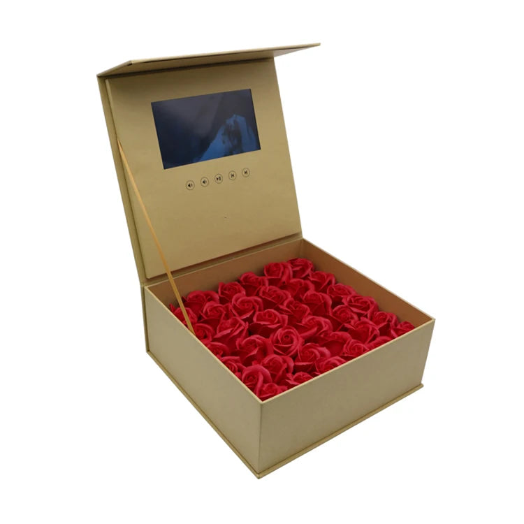 Custom Watch Box 4.3inch 7inch Video Drawer Box Lcd Display Shoe Packing With 7'' Video Flower Box