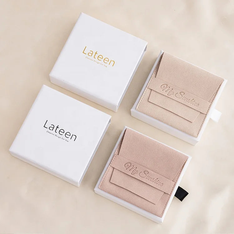 Ring Necklace Gift Packaging Travel Jewelry Gift Box Slide Drawer Custom Logo Jewelry Boxes