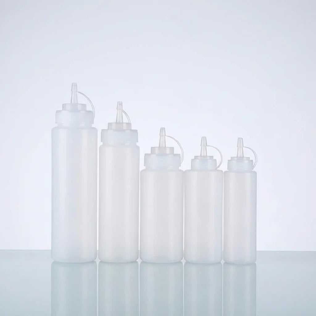 Food Grade 240ml 360ml 450ml 500ml 680ml HDPE Plastic Ketchup Bottle Dispenser Squeeze Sauce Bottle Made of PE Material