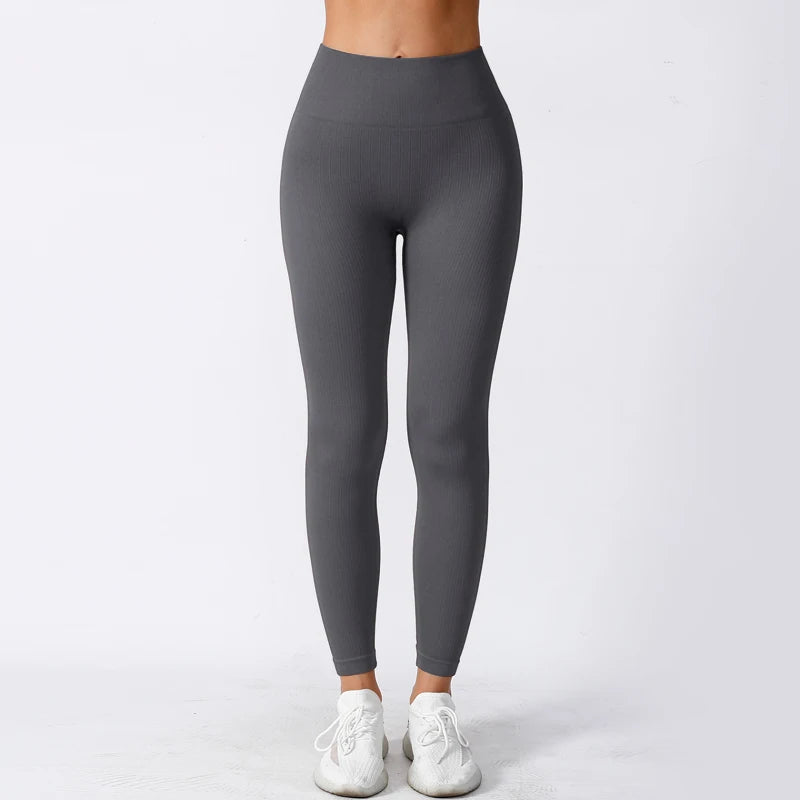 New Women's Gradient Tie Dye Print Yoga Sweatpants High-Waisted Seamless Four-Way Stretch Elastic Waist Fitness Pants