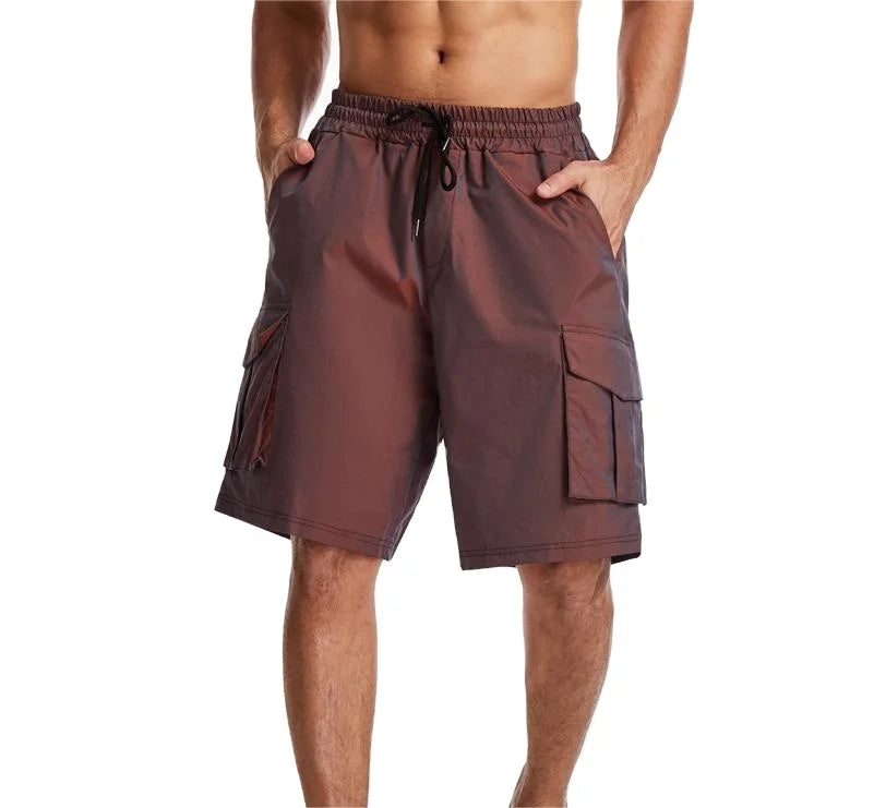 CXYB-DK-876 Solid Color Men's Plus Size Sportswear Fashion Sports Shorts Fitness Gym Wear