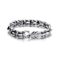 Men's Stainless Steel Dragon Bone Chain Bracelet Silver Tone Hip Hop High-End Wrist Jewelry Gift for Men