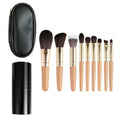 Custom Private Label Cosmetic Makeup Brush Set Portable Travel Vegan 9pcs Premium Makeup Brush Set With Bag