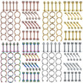 Jachon Hypoallergenic Stainless Steel Nose Rings Set Gold Plated Tragus Cartilage Hoop Piercing Jewelry