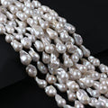 14-20mm Wholesale Natural Freshwater Large Baroque Fireball Pearls Strand