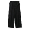 Wide Leg Men's Drawstring Casual Pants Solid Color Men's Pants