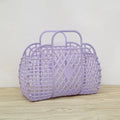Customized PE Plastic Hollowed-Out Storage Basket Foldable Collapsible Hand Basket for Shop Fruit Vegetable Storage