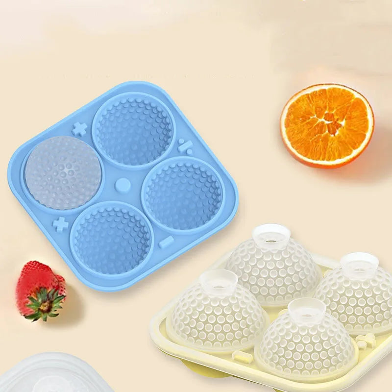 Eco-Friendly Wafer Cream Silicone Ice Ball Mold Golf Funnel for Homemade Ice Cream Making-Golf Ice Cream Tools