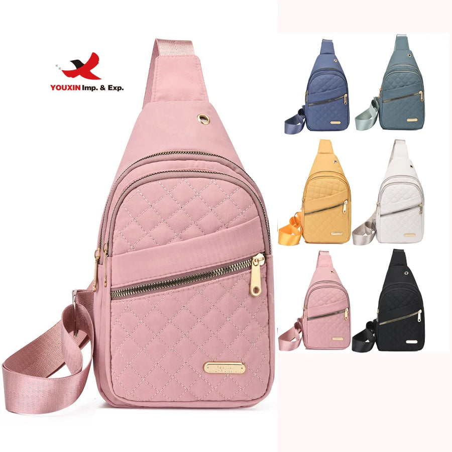 Wholesale Price Shoulder Bags Simple Fanny Pack New Multi-layer Embroidered Line Daily Use Crossbody Bag Women Travel Chest Bags