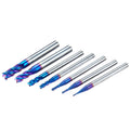 BKEA 1-6mm HRC 65 Naco Blue Coating End Mill Tool Solid Carbide Square End Mill Tool Cnc Tools End Mill Carbide