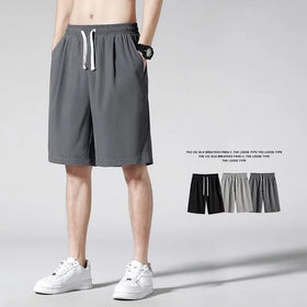 Wholesale Breathable Sweat Wicking Men's Sports Shorts Elastic Waist Drawstring Loose Fitting Pockets Training Running Shorts