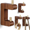 CUSTOM Bedroom Bathroom C-Shape Rack Wall Mounted for Hanging Keys Clothes Towels Wood Wall Hooks