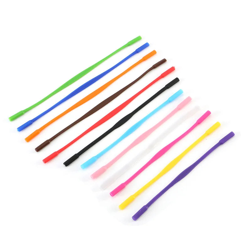 20cm Candy Color Elastic Silicone Eyeglasses Straps Sunglasses Chain Sports Anti-Slip String Glasses Ropes Fo Kidsr