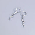 EK108 925 Silver Snake Hoop Earrings for Women Gift Earings Fashion Jewelry Korean Earring