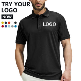 6xl Man Clothes Apparel Clothing 100 Polyester Cotton Blend Soft Cloth Embroidered T-Shirt Men'S Black Formal Polo Tops for Men