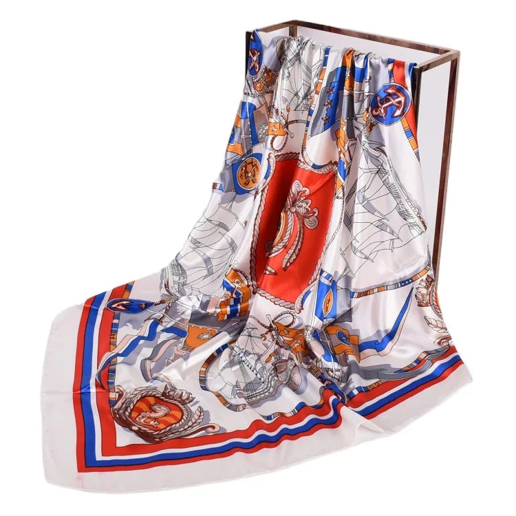 Factory New Elegant Design Satin square Silk Scarf for Women Shawl Other Scarves Silk Muslin Hijab Polyester custom design scarf