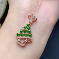 Summer New Design Personalized Stone Diopside Necklaces 925 Sterling Silver with Custom Name Engraved Perfect Birthday Gift