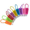 PET Squeeze Plastic Pocket Alcohol Gel 1oz 30ml 50ml 60ml Hand Sanitizer Bottle with Silicone Holder