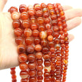 Natural Red Striped Banded Agate Energy Stone Healing Power for Jewelry Making DIY Round Loose Bead
