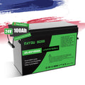 24V 100Ah LiFePO4 Battery 100A BMS Low Temp Cut Off Deep Cycle for Trolling Motor Boat RV Solar Camping Off Grid