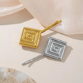 Dazan New HOT INS 18k Gold Plated Stainless Steel High End Vintage Super Shine Timeless Design Hair Clip Lady Hair Accessories
