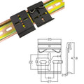 Adjustable Snap-In DIN-Rail Aluminum Clip for Solid State Relay Snap Hook Mounting Bracket