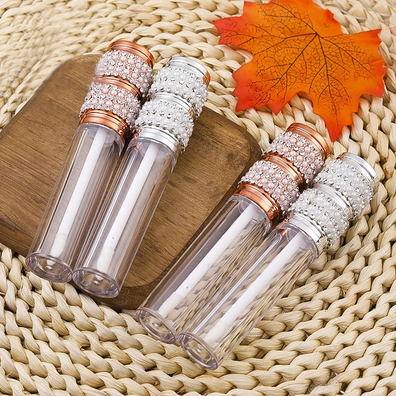 Yueshunxing 5ml Private Label Make Your Own Empty Pearl Lip Gloss Tube with Paste Jewelry