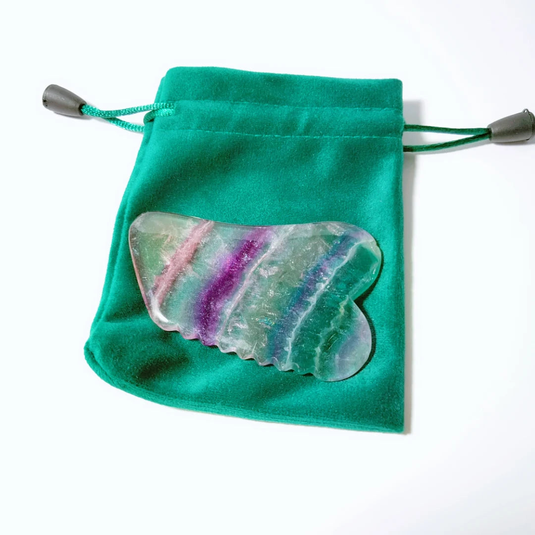 HY Best sellers handmade custom facial gua sha tool fluorite facial gua sha stone
