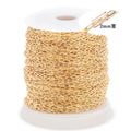Women's Stainless Steel Round Flat Rectangle Chain Link Necklace 5Meters/Roll 2mm Wide for Gift