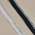 JFL053Factory Wholesale Pearl Ribbon Chain Lace Wedding Headwear Collar Headband Decoration Black and White Clothing Accessories