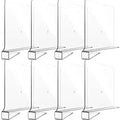 Custom Size Adjustable Clear Acrylic Shelf Divider for Closet and Library Pharmacy Shelf Dividers